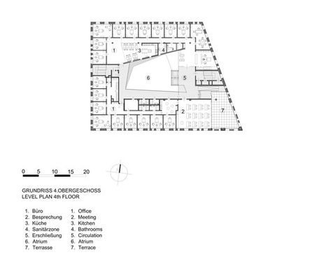 Gallery of Atrium Amras / Zechner & Zechner - 28 Building With Atrium Plan, Office Atrium Design Architecture, Atrium Building, Atrium Architecture, School Floor Plan, Entrance Foyer Design, Atrium Design, Innovation Hub, Green Market