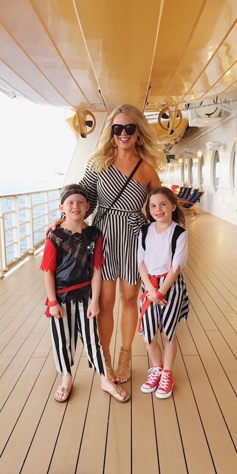 10 Must-Haves for A Disney Cruise | Edit by Lauren Disney Outfits Cruise, Dcl Pirate Night Outfit, Cruise Pirate Night, First Disney Cruise Shirt, Disney Cruise Pirate Night Outfit Family Vacations, Pirate Disney Cruise, Disney Cruise Womens Outfits, Diy Disney Cruise Shirts, Pirate Night Disney Cruise Outfit Costume Ideas