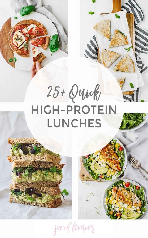 Easy Protein Lunches, High Protein Lunches, Gain Weight For Women, Protein Lunches, Pancakes Low Carb, High Protein Lunch Ideas, Quick Protein, Quick Healthy Lunch, Quick Lunch Recipes