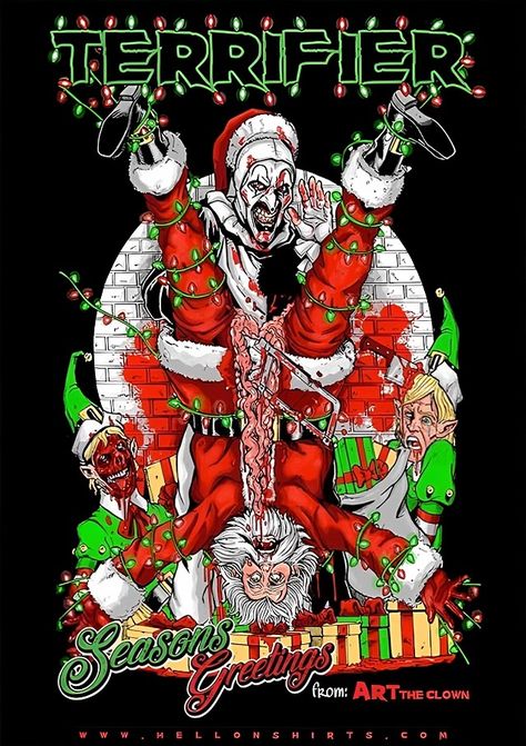 Art The Clown Santa Wallpaper, Art The Clown Santa Claus, Christmas Horror Art, Terrifier 3, Christmas Horror Movies, Terrifier 2, Ice Nine Kills, Moon Drawings, Character Posters