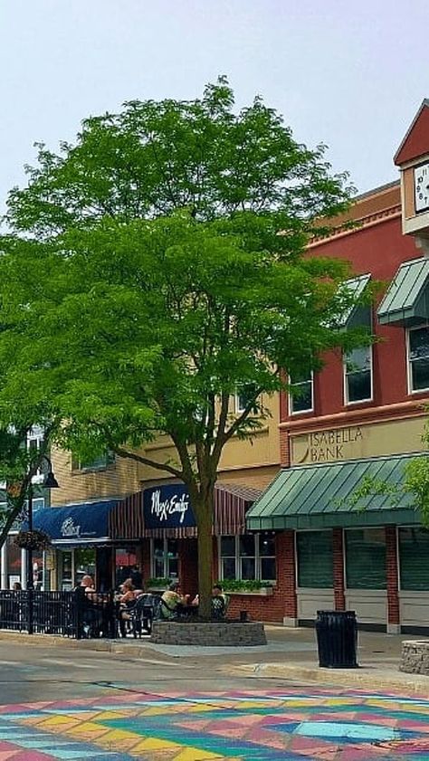 Downtown Mt. Pleasant | photo via Leah Tennant Indoor Things To Do, Central Michigan University, Discovery Museum, Michigan University, College Town, Casino Resort, Mountain Town, River Walk, University Campus