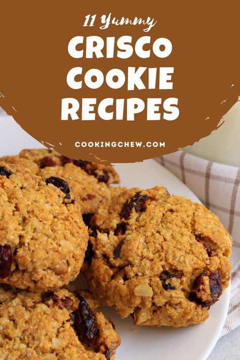 These 11 delectable Crisco cookie recipes will prove that butter isn’t the only thing you can use for making chewy, delicious cookies! Butter Crisco Cookies, Cookie Recipes With Crisco, Desserts With Crisco, Crisco Cookies Recipes, Crisco Recipes Baking, Cookies With Crisco Shortening, Crisco Cookie Recipes, Butter Crisco Recipes, Baking With Crisco