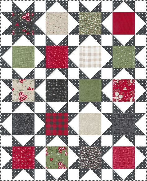 Flannel Quilt Patterns, Winter Quilts Patterns, Quilt Pattern Easy, Layer Cake Quilt Patterns, Christmas Quilting Projects, Christmas Quilt Blocks, Cake Quilt, Christmas Quilting, Christmas Quilt Patterns