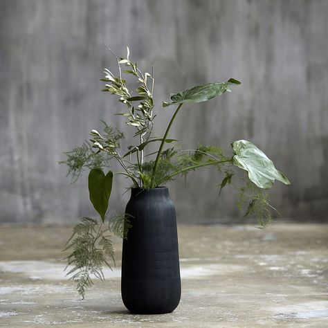 Vase Noir, Living Room Renovation, Earthy Style, Elegant Vases, Renovation Design, Outdoor Pots, Clay Vase, Black Vase, Plant Vase