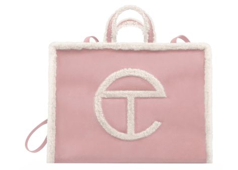 Telfar x UGG Shopping Bag Large Pink Telfar X Ugg, Telfar Logo, Telfar Bags, Large Shopper Bag, Telfar Bag, Black Duffle Bag, Harrods London, Western Outfits Men, Pink Uggs