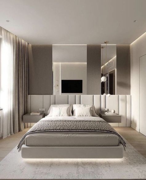 Bedroom Design Styles, Elegant Kitchen Design, Bed Headboard Design, Bedroom Door Design, Apartment Living Room Design, Apartment Bedroom Decor, Master Room, Luxury Bedroom Master, Bedroom Decor Design