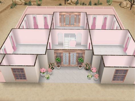 Pink Bloxburg House Layout, Bloxburg House Ideas 2 Floor Layout Blush, Sims Freeplay House Plans, Bloxburg House Ideas No Gamepasses Blush, Sims Freeplay Floor Plans, Sims Freeplay House Ideas Layout, Sims Freeplay House Ideas Floor Plans, Sims Freeplay, Small Bedroom Ideas For Women