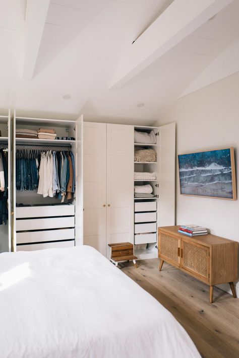 How We Designed Our IKEA PAX Wardrobe Ikea Wardrobe System, Pax Wardrobe Drawers, Ikea Pax Drawers, Ikea Pax Wardrobe Ideas Small Bedroom, Pax Wardrobe Layout, Freedom Wardrobes, Pax Wardrobe Ideas, Pax Ideas, Pax Ikea