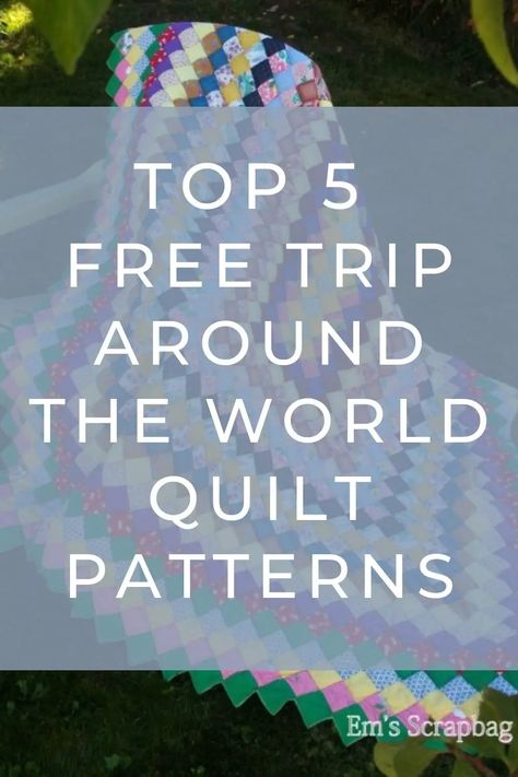 Top 5 Free Trip Around The World Quilt Patterns Around The World Quilt Pattern, Trip Around The World Quilt, Inspirational Quilts, Blue Quilt Patterns, Baby Boy Quilt Patterns, Around The World Quilt, Vintage Baby Quilt, Pixel Quilting, Free Quilt Tutorials