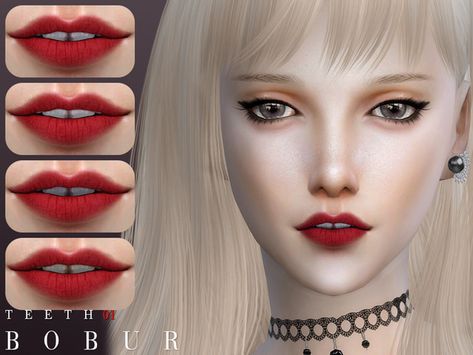 Bobur3's Bobur Teeth 01 Sims 4 Cc Skin Details, Ts4 Makeup, Tooth Gap, Sims 4 Piercings, Gap Teeth, Skin Details, Sims 4 Cc Skin, Sims 4 Characters, Sims4 Cc