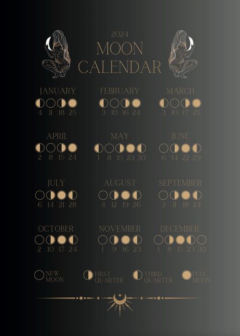 Full Moon Dates, Energy Alignment, Moon Date, Moon Phase Calendar, Moon Cycle, Phases Of The Moon, Moon Cycles, Stained Glass Crafts, Year 2024