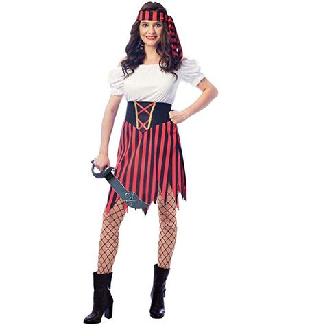 Amazon.com: Wizland Women's Pirate Lady Costume Dress with Waist Seperate Belt,Headpiece,Without Sword: Clothing Ladies Pirate Costume, Pirate Outfit Women, Women's Pirate Costume, Adult Pirate Costume, Pirate Lady, Conservative Style, Costume Pirate, Pirate Costumes, Pirate Dress