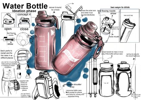 Product Designing Sketches, Industrial Design Rendering, Product Design Concept Sketch, Product Presentation Design Layout, Product Design Portfolio Ideas, Idea Development Sketches, 工业设计 Industrial Design, Product Design Presentation Board, Industrial Product Design Sketch