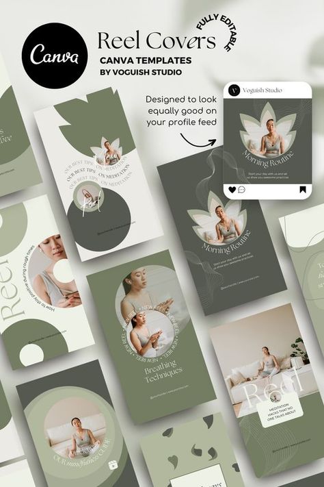 Reel Cover Designs, Canva Reel Templates, Reel Cover Templates, Instagram Reels Canva, IG Reel Ideas #reelsgraphicdesign #instagramreelgraphicdesign #reelsgraphicdesignideas, Cover Reels Instagram, Ig Reel Ideas, Reel Cover Design, Cover Reels, Wellness Influencer, Instagram Reel Cover, Reels Cover, Health Ads, Wellness Branding