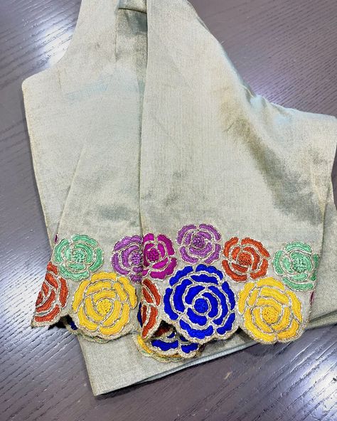 Beautiful hand embroidered blouse . . . . . . #suhavanaboutique #blouse #blousedesigns #embroidery #blouseembroidery #instagood #instagram #fashion #fashionstyle #stylish #styles #pune #sareelove Computer Designs For Blouses, Simple Blouse Embroidery Designs, Bridal Embroidery Blouse Designs, Heavy Blouses, Traditional Saree Blouse Designs, Studio 149, Exclusive Blouse Designs, Magam Work, Hand Embroidered Blouse