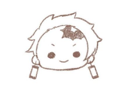 Tanjiro Doodle, Easy Demon Slayer Drawings, Kny Doodles, Demon Slayer Doodles, Kny Sketch, Demon Doodle, Chibi Kny, Coffee Doodle, Cute Images With Quotes