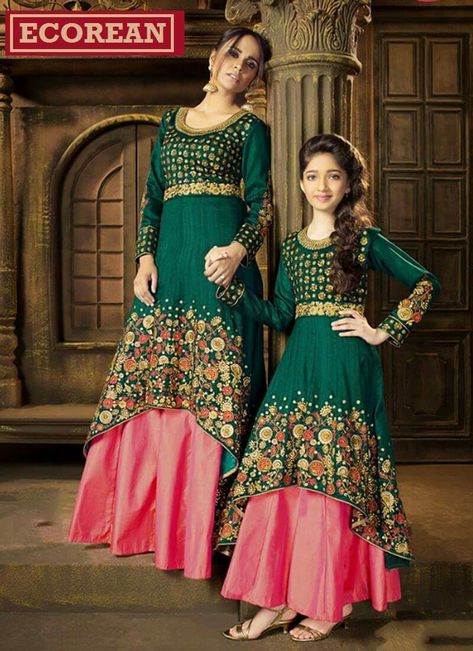 Mother daughter dress#  same dress# matching dress# love bond# party wear #ethnic wear Mother And Daughter Dresses Indian, Mommy Daughter Dresses, Mom Daughter Matching Dresses, Mom Daughter Outfits, Kids Party Wear Dresses, Mother Daughter Fashion, Mother Daughter Matching Outfits, Mother Daughter Dresses Matching, Mom And Daughter Matching