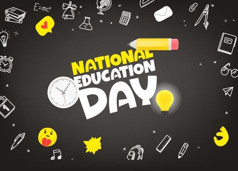 National Education Day Poster, Education Day Poster, Poster Drawing Ideas, National Education Day, Education Day, Greetings Images, Poster Design Inspiration, E Mc2, Poster Drawing