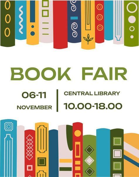 Bookshop Poster Design, Book Fair Poster Ideas, Books Poster Design, Book Swap Poster, Book Club Poster Ideas, Book Advertisement Design, Book Event Poster, Book Fair Poster Design, Book Sale Poster Design