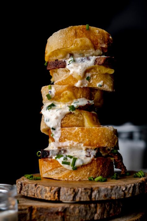 Mini Elk Steak Sandwiches with Horseradish Cream Sauce | Peak to Plate Elk Steak, Homemade Horseradish, Dinner Spread, Horseradish Cream Sauce, Steak Sandwich Recipes, Steak Sandwiches, Venison Steak, Horseradish Cream, Brunch Spread