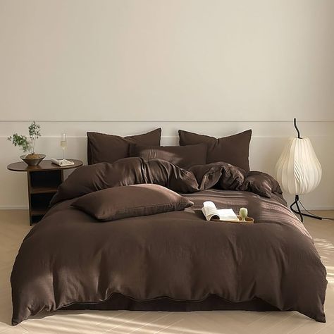 Amazon.com: Luxlovery Brown Comforter Set Queen Mocha Brown Bedding Comforter Set Chocolate Color Solid Soft Breathable Blanket Quilts Chestnut Brown Bedding Set for Women Men Queen : Home & Kitchen Brown Bedding, Brown Comforter, Bedding Comforter, Mocha Brown, Chocolate Color, Chestnut Brown, Comforter Set, King Size, Chestnut