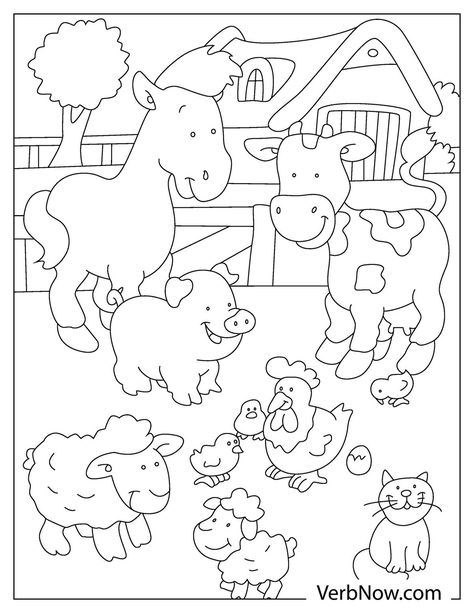 Farm Animals Coloring Pages, Farm Animals Pictures, Animal Colouring, Farm Coloring Pages, Cow Coloring Pages, Animals Coloring Pages, Animals Drawing, Animals Printable, Animal Cutouts