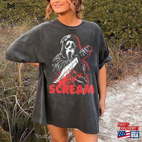 Scream Shirt T-Shirt Hoodie Check more at https://musictrendingtees.com/product/scream-shirt-t-shirt-hoodie/ Paint Ghost, Ghost Face Shirt, Scream Shirt, Scary Movie Shirts, Horror Movie Shirts, Ghost Face, Ghost Faces, Movie Shirts, Halloween Costumes For Girls