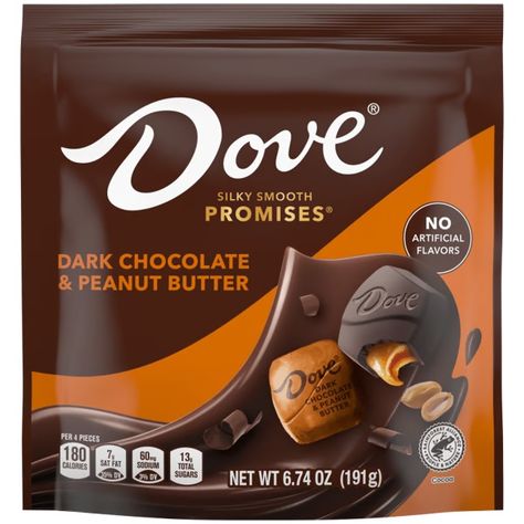 DOVE PROMISES Dark Chocolate & Peanut Butter | Dove Dove Nuggets, Dove Chocolate Aesthetic, Dove Chocolate Cookies, Dove Dark Chocolate, Salted Caramel Candy, Peanut Butter Dark Chocolate, Chocolate Tiramisu, Butter Candy, Dark Chocolate Peanut Butter