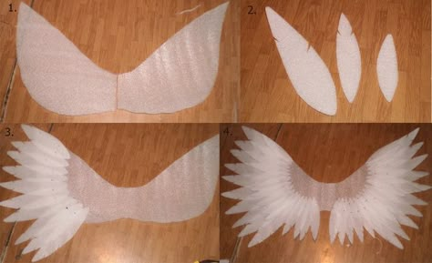 wing tutorial Bird Wings Diy, How To Make Wings, Wings Diy, Needle Tatting Tutorial, Diy Angel Wings, Diy Angels, Diy Wings, Tatting Tutorial, Pouch Tutorial