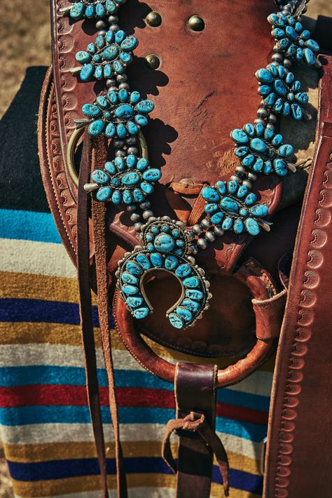 "Old School" E.S. (Navajo) Sleeping Beauty Squash Blossom by Hippie Cowgirl Hippie Cowgirl, Squash Blossoms, Strong Drinks, Shades Of Turquoise, Squash Blossom, Tooled Leather, Leather Tooling, Artifacts, Fall Fashion