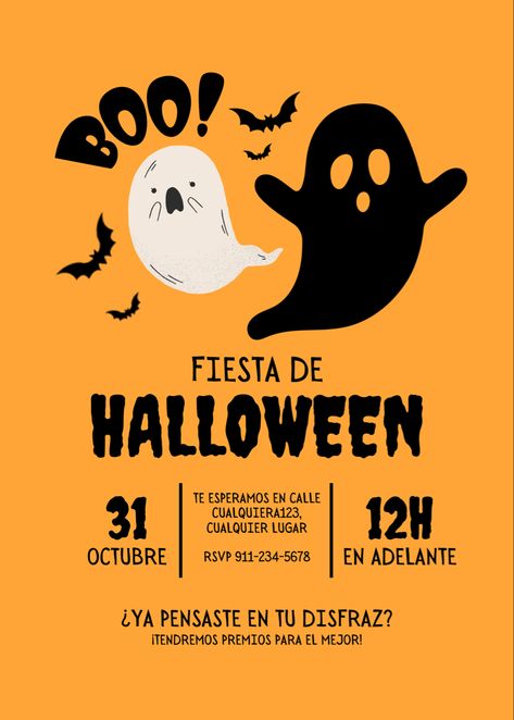 Cartel Afiche Poster invitación editable en Canva para fiesta de disfraces Halloween noche de brujas Halloween Invitaciones, Social Design, Printable Invitation Templates, Fun Birthday Party, Engagement Ceremony, Halloween 2, Poster Ideas, Printed Invitations, Birthday Fun