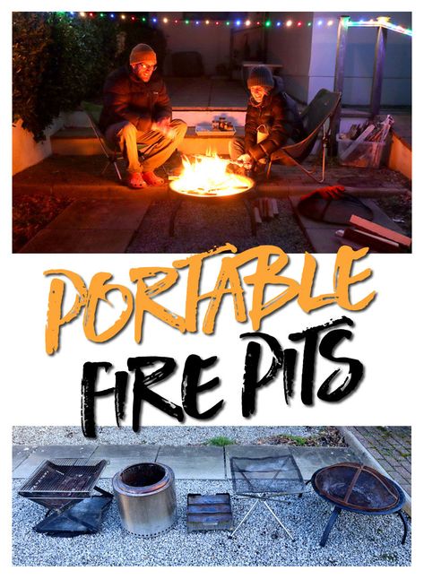 5 portable fire pits reviewed and compared. Plus what to look for when choosing a fire pit for camping or evenings in your backyard. Diy Portable Fire Pit, Campfire Seating, Dyi Fire Pit, Portable Fire Pit Ideas, Portable Campfire, Homemade Mobile, Fire Pit Stand, Tabletop Fire Bowl, Portable Fire Pit