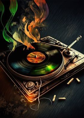 Music Images Art, Funky Music Art, Music Art Wallpaper, Live Music Aesthetic, Turntables Art, Retro Music Art, Vintage Music Art, Music Drawings, Music Artwork