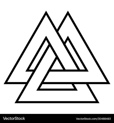 Valknut Tattoo Design, Valknut Tattoo, Simple Tattoo Ideas For Men, Valknut Symbol, Viking Symbols, Viking Age, Triangle Logo, Finger Tattoos, Celtic Knot