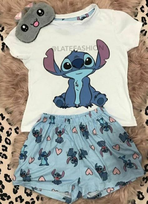 Stitch Pjs, Pijama Stitch, Disney Pjs, Stitch Pajamas, Lilo And Stitch Drawings, Stitch Toy, Cute Pjs, Cute Sleepwear, Stitch Clothes