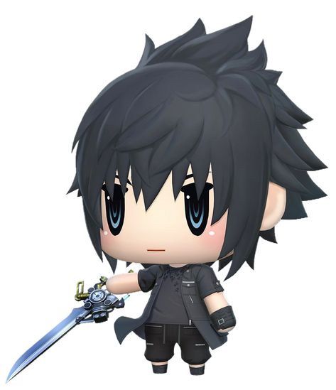 Final Fantasy Art Noctis, Notics Ff7, Ffxv Icons, World Of Final Fantasy Chibi, Ffxv Noctis, Noctis Ffxv, Final Fantasy Noctis, Noctis Fanart, Noctis Pfp