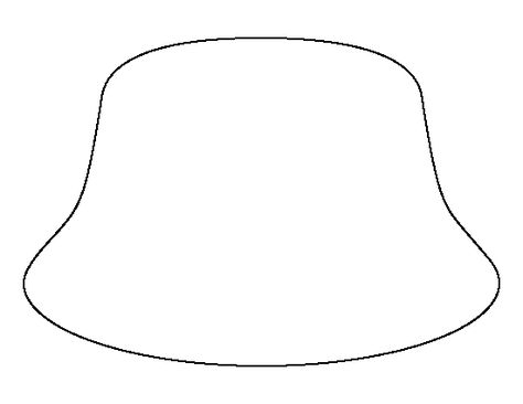 Bucket hat pattern. Use the printable outline for crafts, creating stencils, scrapbooking, and more. Free PDF template to download and print at http://patternuniverse.com/download/bucket-hat-pattern/ Bucket Hat Template Printable, Bucket Hat Template Pattern, Bucket Hat Template, Pattern For A Bucket Hat, Bucket Hat Template Measurements, Bucket Hat Flat Sketch, Free Pdf Sewing Patterns Bucket Hat, Printable Outline, Coloring Crafts