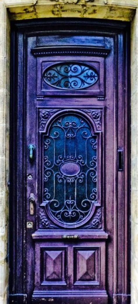 Decorative Doors, Purple Door, Gorgeous Doors, When One Door Closes, Cool Doors, Door Gate, Open The Door, Old Doors, Unique Doors