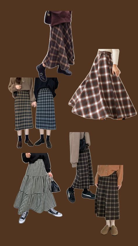 Long Checkered Skirt, Checkered Skirt, Fashion Inspo, Skirt