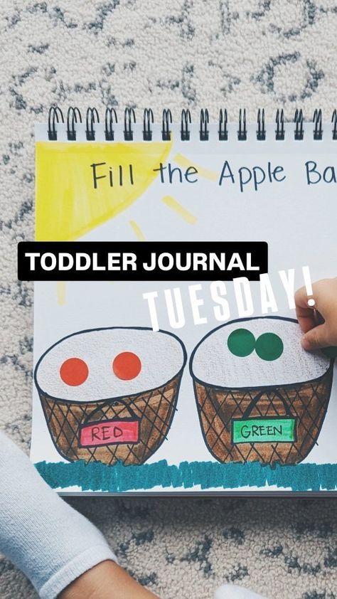 21 Easy Activities for Babies & Toddlers — Oh Hey Let's Play Oh Hey Lets Play Journal, Play School Activities, Toddler Journal, Journal Activities, Preschool Journals, Learning Journal, Early Reading Skills, Kids Work, Apple Activities