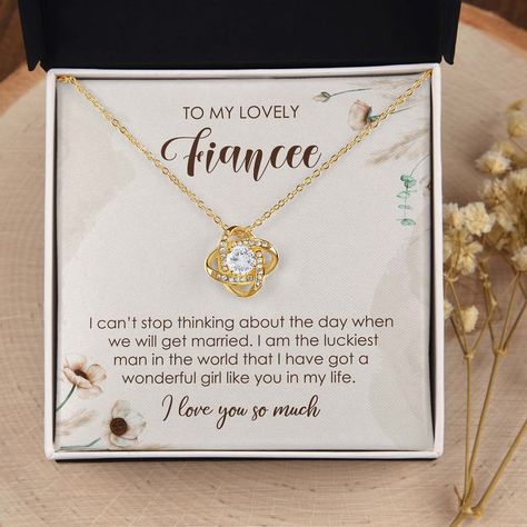 To My Fiancee, Gift For Future Wife, Fiance Necklace, Birthday, Sentimental, Romantic Gift Romantic Surprise, Wife Necklace, Two Souls, Gifts For Fiance, Lucky Man, Future Wife, Luxury Boxes, Romantic Gift, Sentimental Gifts