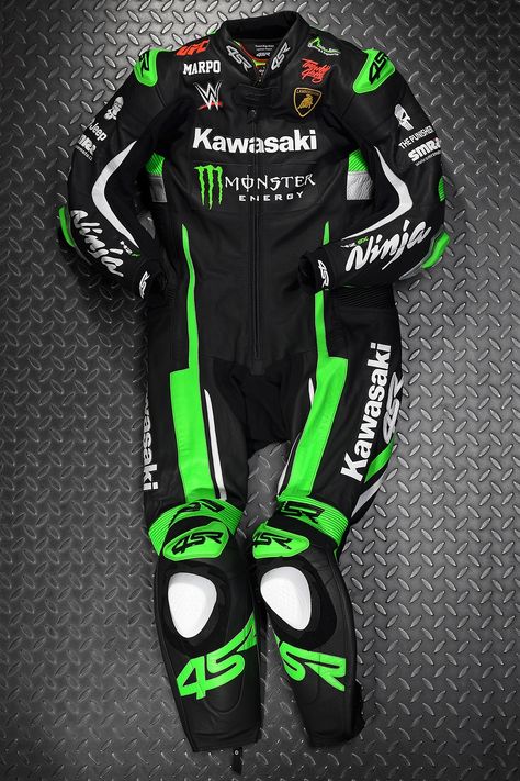 4SR made-to-measure Racing Suit  4SR bespoke service  #superbikesgram #superbikes #motorcycle  #kawasaki Motorcycle Racing Suit, Motocross Outfits, Motorbike Suit, Motorcycle Clothes, Motorcycle Kawasaki, Green Motorcycle, Motorcycle Leathers Suit, Bike Suit, Motorcycle Race Suit