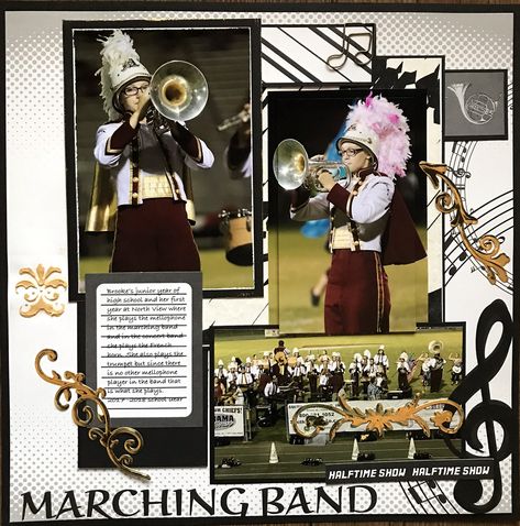 Marching Band Pictures, Senior Night Posters, Senior Posters, Graduation Scrapbook, School Scrapbook Layouts, Boy Scrapbook Layouts, Band Jokes, School Scrapbook, Band Kid