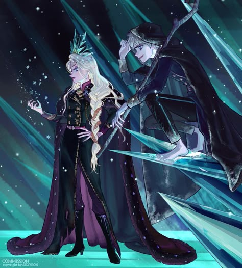 Jelsa Fanart, Princesas Disney Anime, Frozen Disney Movie, Karakter Disney, Disney Crossovers, Disney Princess Drawings, Rise Of The Guardians, Disney Artwork, Disney Jokes