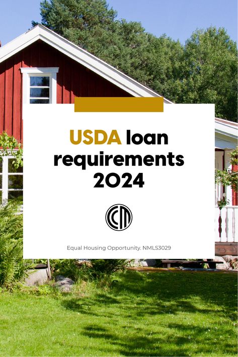 A photo of a red house in the background with grass, with a written note in the foreground "USDA loan requirements 2024". The bottom of the written note includes the CrossCountry Mortgage logo and the text "Equal Housing Opportunity. NMLS3029" Usda Loan Requirements, Usda Home Loan First Time, Home Renovation Loan, Multigenerational House, Usda Loan, Mortgage Process, Construction Loans, Va Loan, Fha Loans