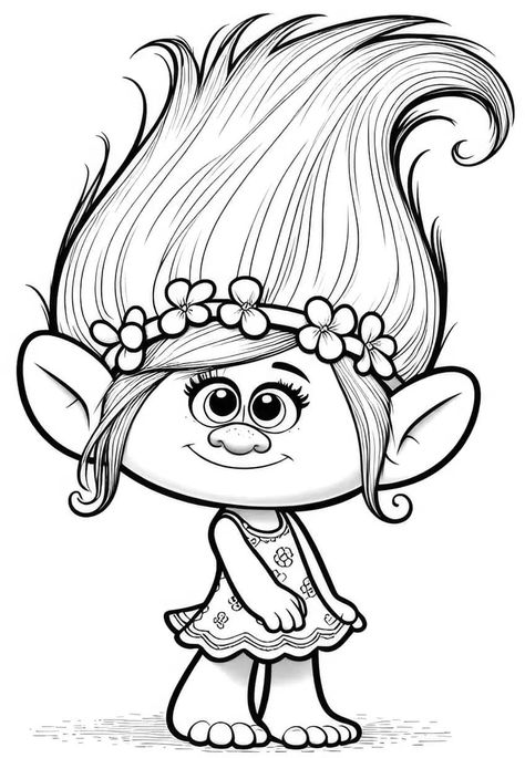 Trolls Coloring Pages - 34 Free Sheets to Color Poppy Trolls Drawing, To Color Free Printable, Color Pages For Kids, Trolls Coloring Pages, Alien Coloring Pages, Trolls Coloring, 80s Coloring, Trolls Svg, Girl Coloring Pages