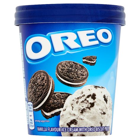 Ice Cream Tub, Oreo Biscuits, Oreo Flavors, Chilled Desserts, Ice Cream Tubs, Oreo Ice Cream, Fruit Ice Cream, Yummy Ice Cream, Flavor Ice