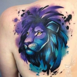 Floral Watercolor Tattoo, Small Watercolor Tattoo, Lion Forearm Tattoos, Tier Tattoo, Lion Tattoo Sleeves, Lion Tattoo Design, Home Tattoo, Lion Tattoo, Trendy Tattoos