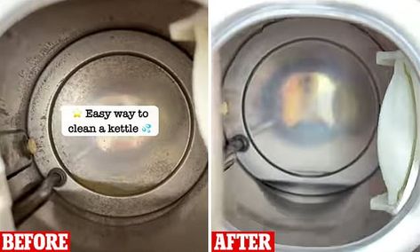 Clean Kettle, Life Hacks Cleaning, Stainless Steel Kettle, How To Clean Rust, Stainless Steel Cleaning, Household Cleaning Tips, Cleaning Recipes, Sparkling Clean, Natural Cleaning Products