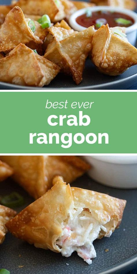 Wonton Wrapper Recipes Appetizers, Crab Rangoon Filling, Appetizer Sweet, Homemade Crab Rangoon, Wonton Wrapper Recipes, Crab Rangoon Recipe, Rangoon Recipe, Pin Wheels, Cream Cheese Wontons